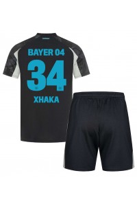 Bayer Leverkusen Granit Xhaka #34 Babytruitje 3e tenue Kind 2024-25 Korte Mouw (+ Korte broeken)